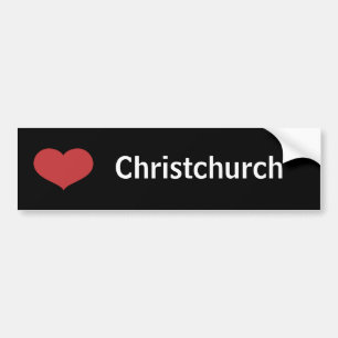 Autocollant De Voiture Coeur Christchurch
