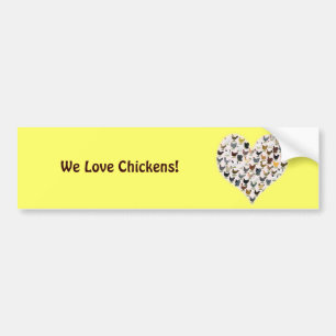 Autocollant De Voiture Coeur de poulet