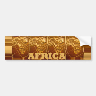 Autocollant De Voiture Coeur d'or de l'Afrique