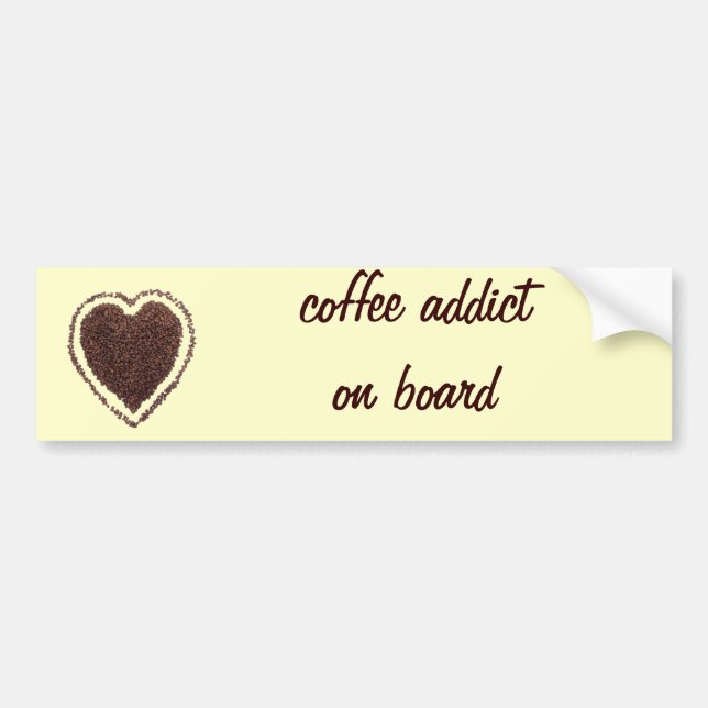Autocollant De Voiture coeur du café (Devant)