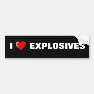 Autocollant De Voiture coeur, I, EXPLOSIFS