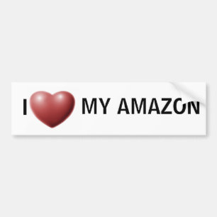 Autocollant De Voiture Coeur I mon Amazone