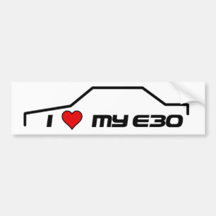Autocollant De Voiture Coeur I mon e30