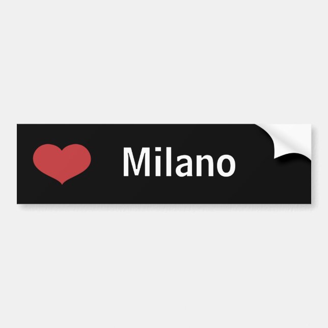 Autocollant De Voiture Coeur Milan (Devant)