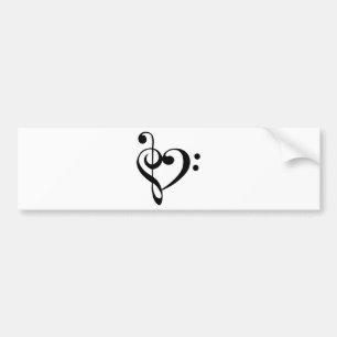 Autocollant De Voiture Coeur musical