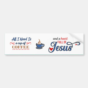 Autocollant De Voiture Coeur plein de Jésus