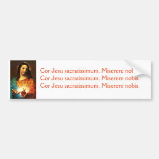 AUTOCOLLANT DE VOITURE COEUR SACRÉ CATHOLIQUE TRADITIONNEL DE JÉSUS