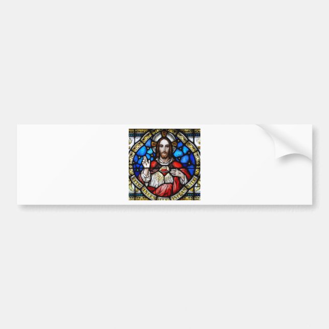 AUTOCOLLANT DE VOITURE COEUR SACRÉ DE JÉSUS (Devant)