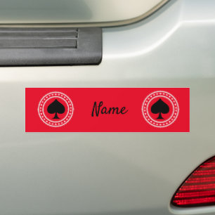 Autocollant De Voiture Coeurs cercles pique noir Thunder_Cove