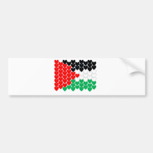 Autocollant De Voiture Coeurs de la Palestine