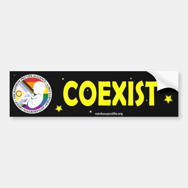 Autocollant De Voiture Coexister parent et préné (Devant)