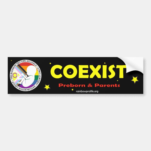 Autocollant De Voiture Coexister Préné et Parents (Devant)