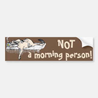 Autocollant De Voiture Coffee Kitty est NOT a morning cat *ahem* "personn