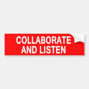 Autocollant De Voiture Collaborez et écoutez