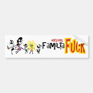 Autocollant De Voiture Colle Famíla Heureux version Monde Cannibale