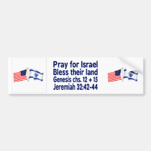 Autocollant De Voiture Collection de drapeau israélien et américain