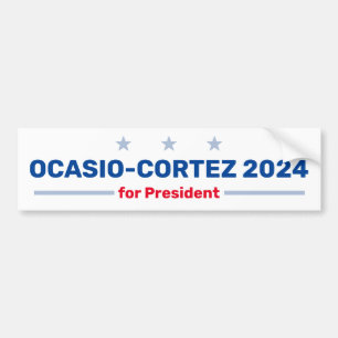 Autocollant De Voiture Collier de pare-chocs Ocasio-Cortez 2024