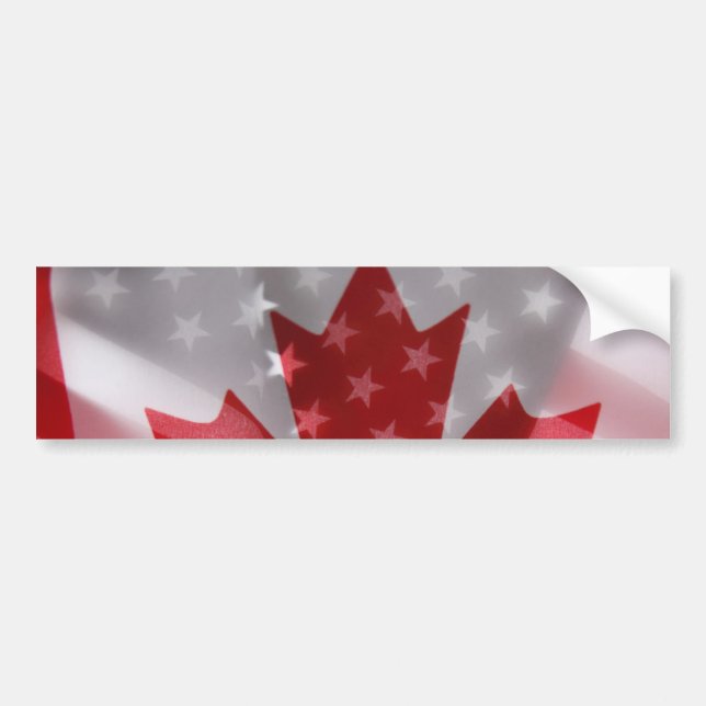 Autocollant De Voiture Colonne de pare-chocs des drapeaux américains et c (Devant)