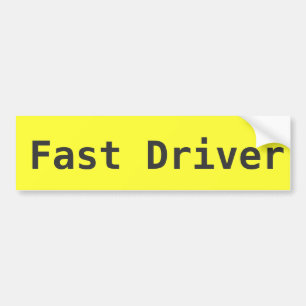 Autocollant De Voiture Colonne de pare-chocs jaune pour chauffeur rapide.
