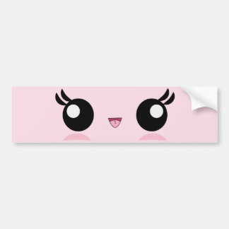 Autocollant De Voiture Colonne de pare-chocs Kawaii Baby Face