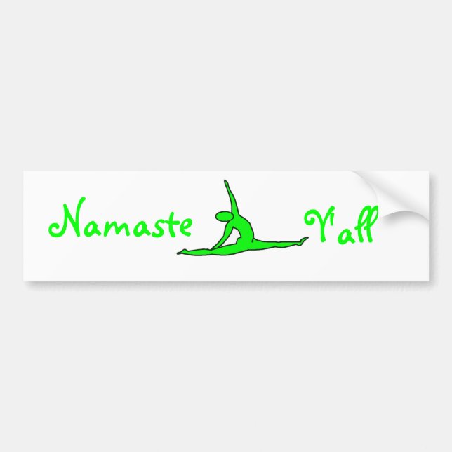 Autocollant De Voiture Colonne de pare-chocs Namaste Y'all (Devant)