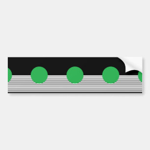 Autocollant De Voiture Colorbloc noir blanc et cercle vert