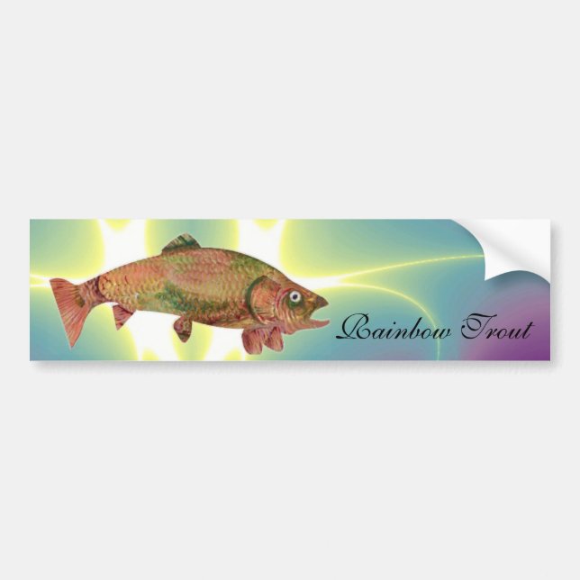 AUTOCOLLANT DE VOITURE COLORÉ RAINBOUT TROUT (Devant)