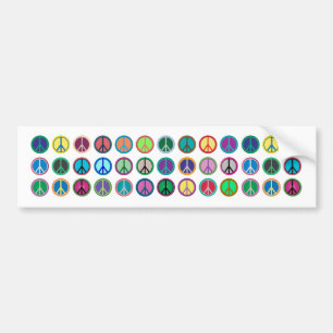Autocollant De Voiture Colorful Peace Symbols