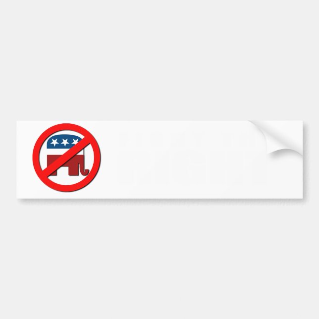 Autocollant De Voiture Combat Anti-Républicain la droite (Devant)