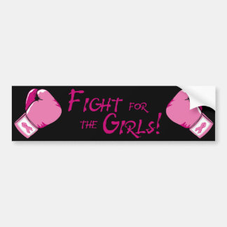 Autocollant De Voiture Combat pour les filles ! Adhésif pour pare-chocs
