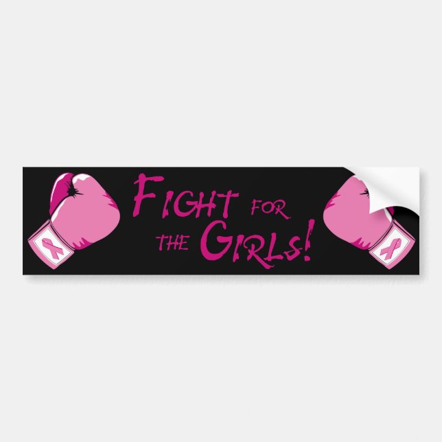 Autocollant De Voiture Combat pour les filles ! Adhésif pour pare-chocs (Devant)