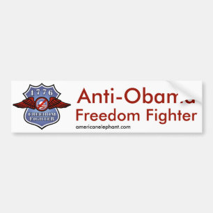 Autocollant De Voiture Combattant de liberté d'Anti-Obama