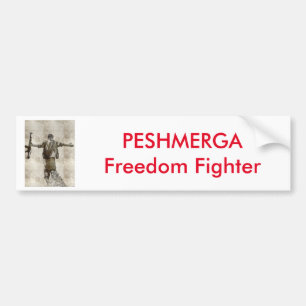 Autocollant De Voiture Combattant de liberté de PESHMERGA