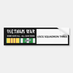 AUTOCOLLANT DE VOITURE COMBATTANT DE VIETNAM DE L'ESCADRON TROIS D'USCG