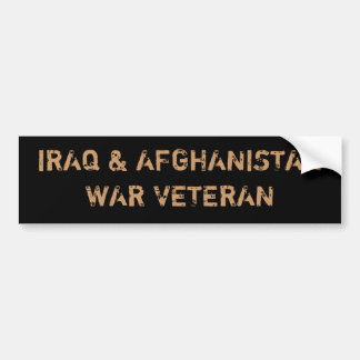 AUTOCOLLANT DE VOITURE COMBATTANTS DE L'IRAK ET DE L'AFGHANISTAN
