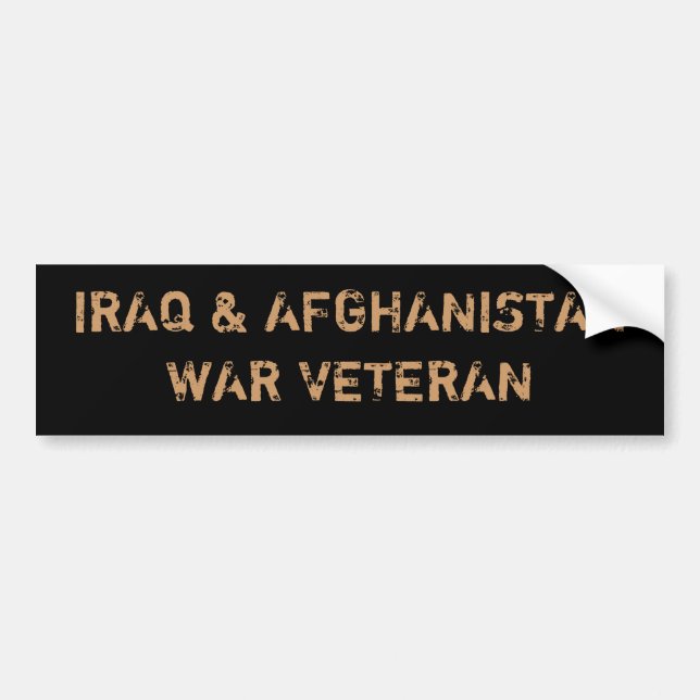 AUTOCOLLANT DE VOITURE COMBATTANTS DE L'IRAK ET DE L'AFGHANISTAN (Devant)