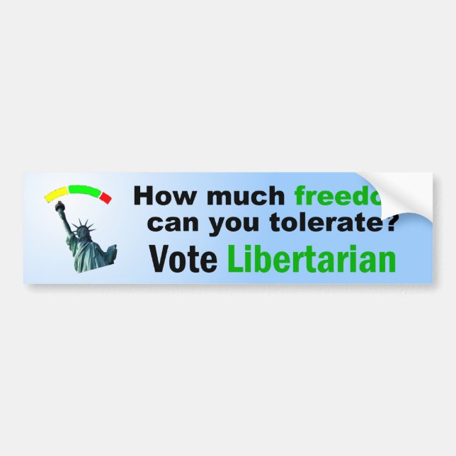 Autocollant De Voiture Combien de liberté ? (Devant)
