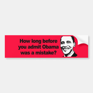 Autocollant De Voiture COMBIEN DE TEMPS AVANT QUE VOUS ADMETTIEZ Obama