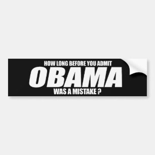 Autocollant De Voiture Combien de temps avant que vous admettiez Obama