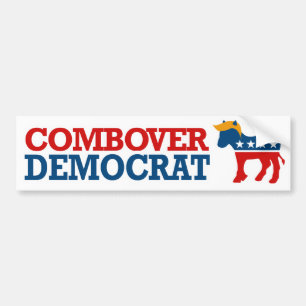 Autocollant De Voiture Combover Démocrate --.png
