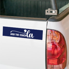 Autocollant De Voiture Comma la & Coach | Kamala Harris Coach Blue