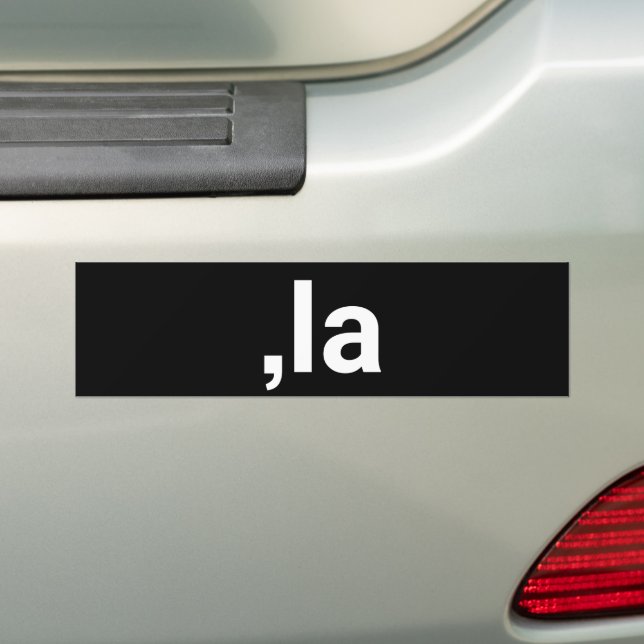 Autocollant De Voiture Comma La kamala prononciation drôle blanc noir (En voiture)