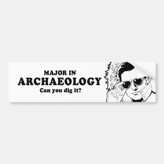 Autocollant De Voiture COMMANDANT DANS l'ARCHÉOLOGIE - PEUT VOUS LA (Devant)