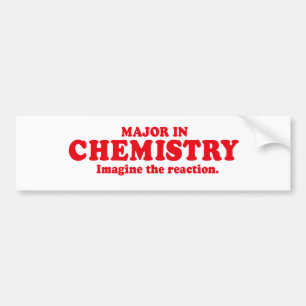 AUTOCOLLANT DE VOITURE COMMANDANT EN CHIMIE - IMAGINEZ LA RÉACTION