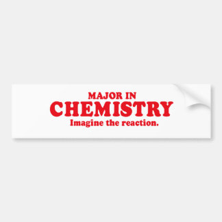 AUTOCOLLANT DE VOITURE COMMANDANT EN CHIMIE - IMAGINEZ LA RÉACTION