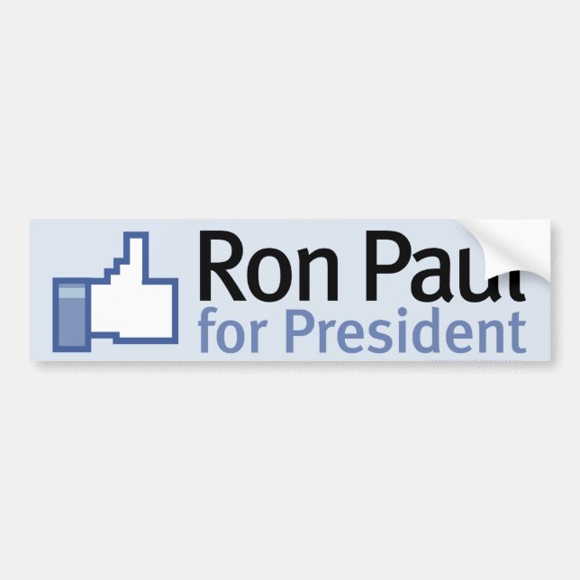 Autocollant De Voiture Comme l'adhésif pour pare-chocs de Ron Paul (Devant)