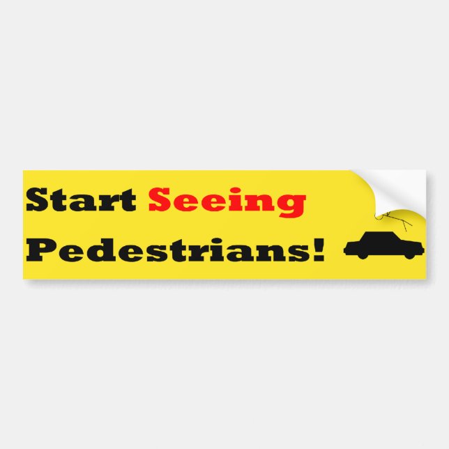 Autocollant De Voiture Commencez à voir des piétons ! ! (Devant)