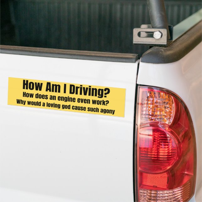 Autocollant De Voiture Comment Conduis-Je ? Bumper drôle (Sur camion)