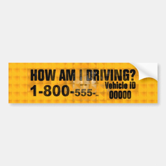 AUTOCOLLANT DE VOITURE COMMENT EST MA CONDUITE (Devant)