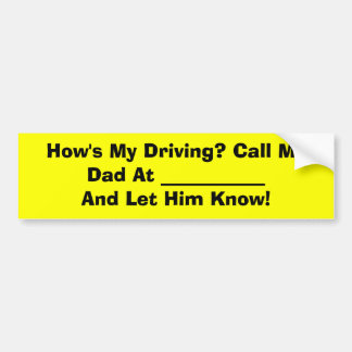 Autocollant De Voiture Comment mon conduit ? Appelez mon papa au